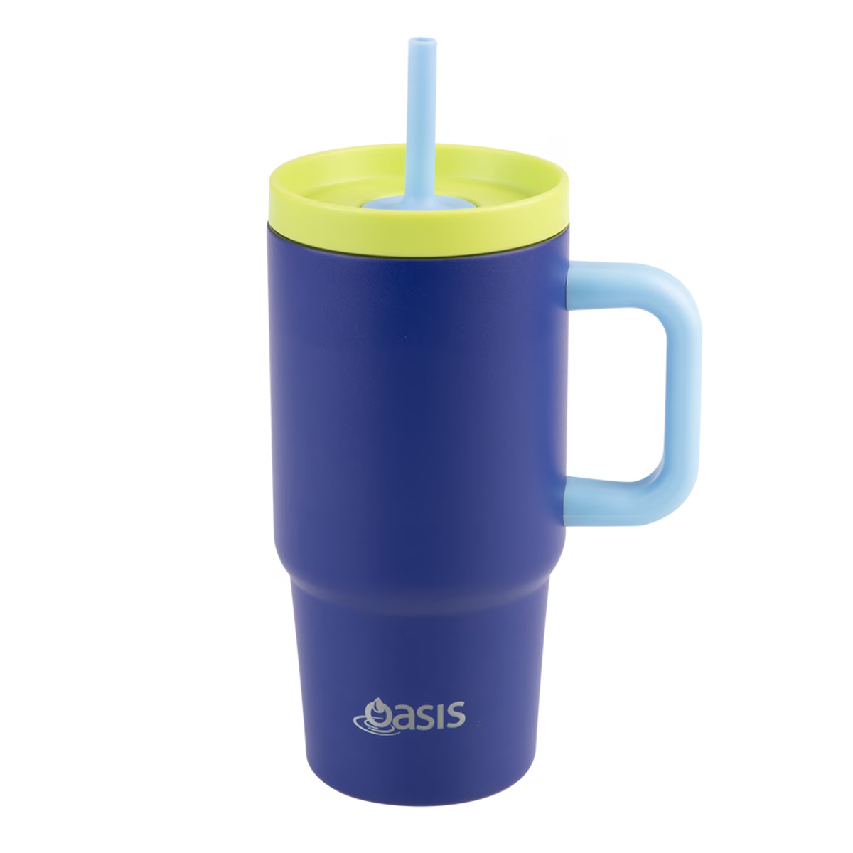 Oasis Stainless Steel Double Wall Insulated Jnr Commuter Travel Tumbler 700ml Peacock Blue