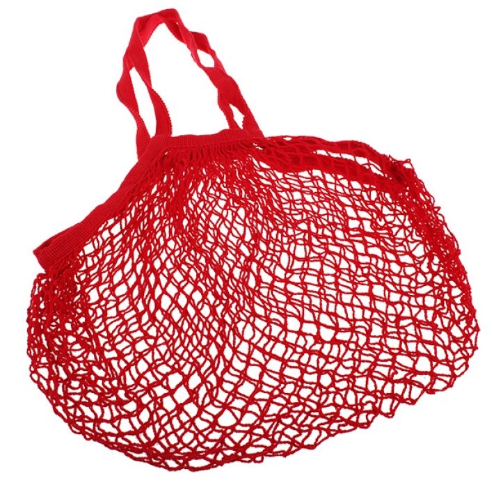 Sachi Cotton String Bag Long Handle - Red-4