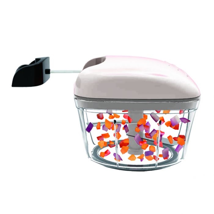 Appetito Pull Chopper - White - Grey-1