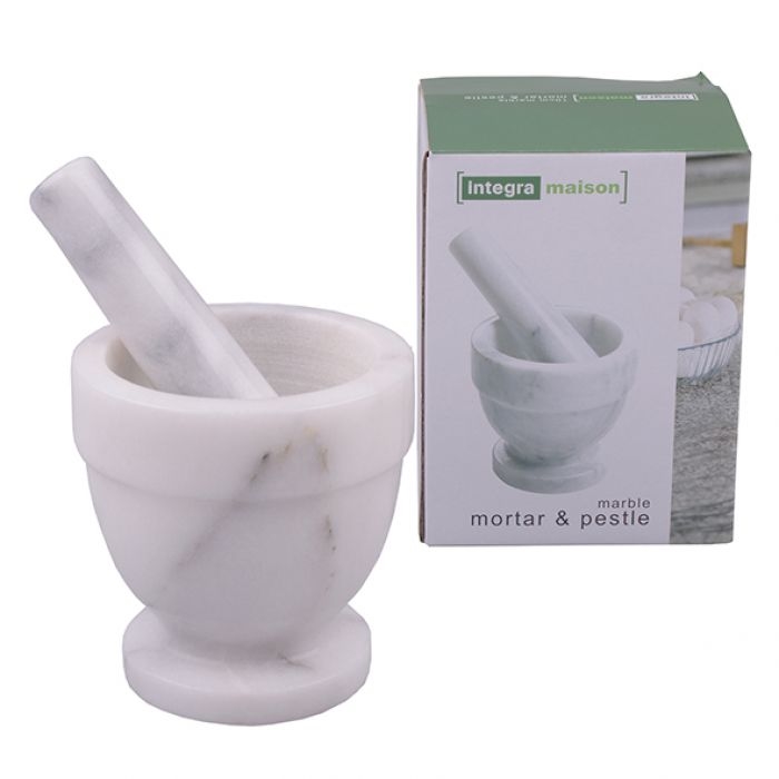 Integra Grey Marble Mortar & Pestle 10cm-1