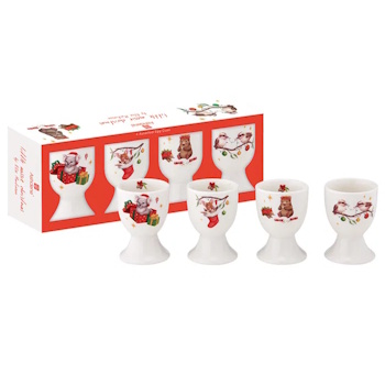 Ashdene Little Aussie Christmas Set Of 4 Egg Cup