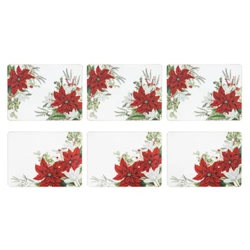 Ashdene Poinsettia Assorted 6pk Placemat