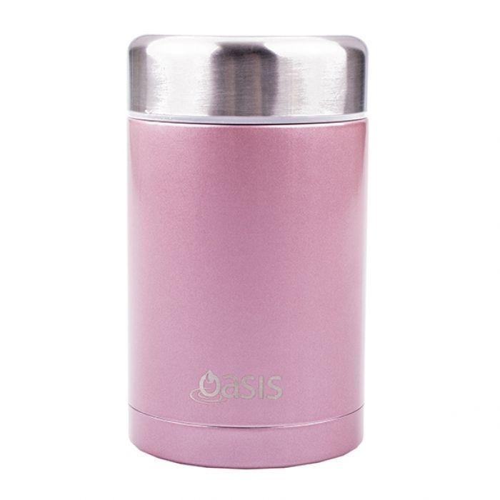 Oasis Stainless Steel Vacuum Insulated Food Flask 450ml - Blush-4