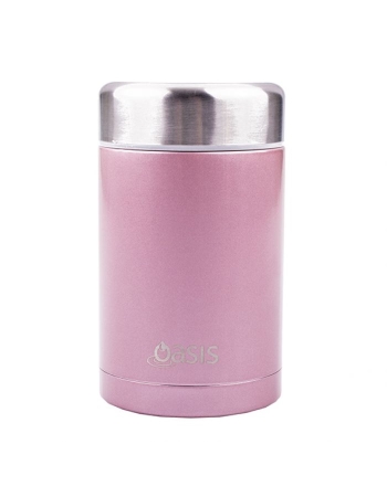 Oasis Stainless Steel Vacuum Insulated Food Flask 450ml - Blush