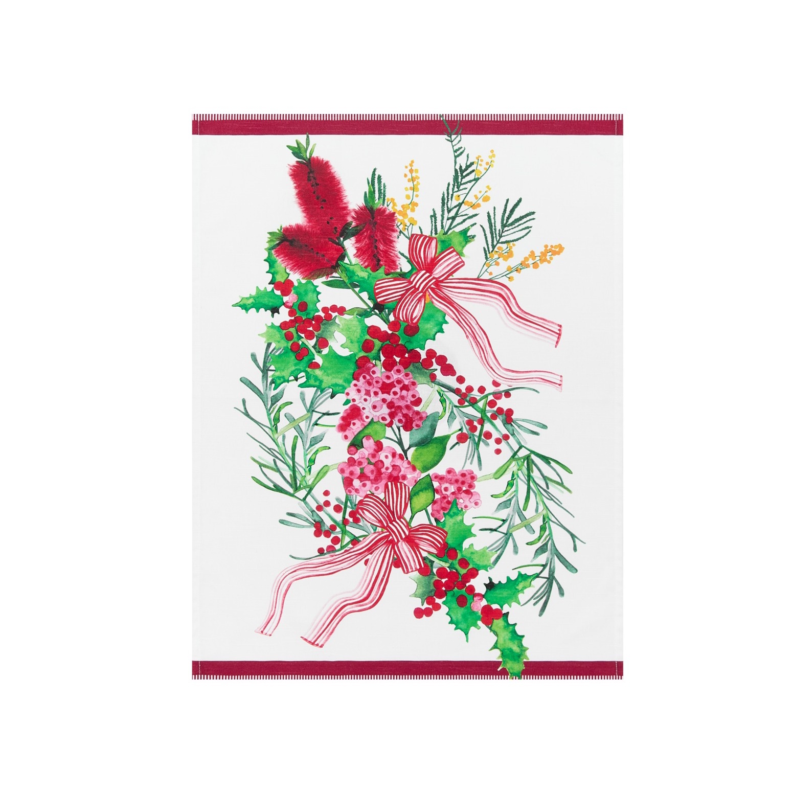 Maxwell & Williams Festive Flora Tea Towel 50x70cm Gift Boxed-3