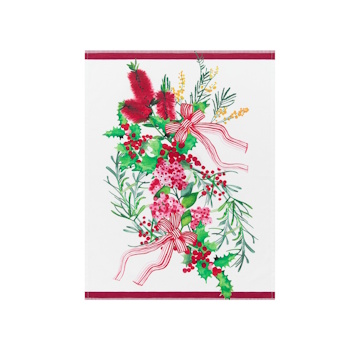 Maxwell & Williams Festive Flora Tea Towel 50x70cm Gift Boxed