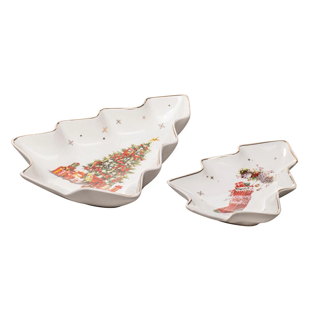 Ashdene Spirit of Christmas Tree Set of 2 Platter