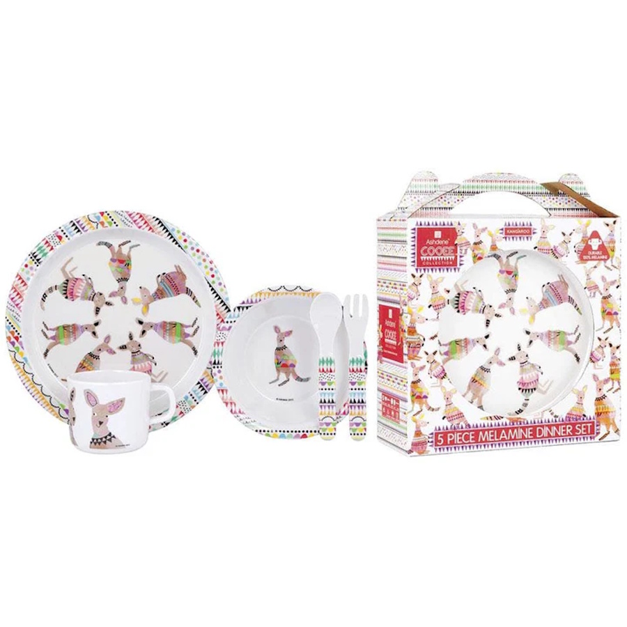 Ashdene Cooee 5 Piece Kangaroo Kids Dinner Set