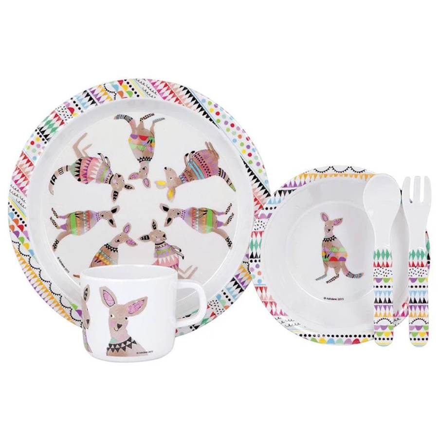 Ashdene Cooee 5 Piece Kangaroo Kids Dinner Set-3