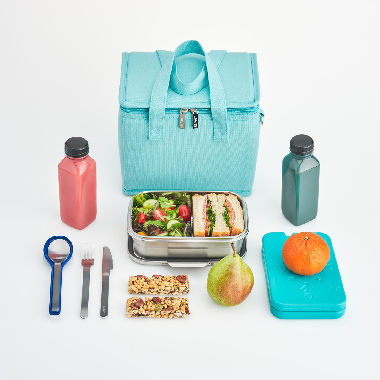 AVANTI Insulated Canvas Lunch Bag - Sea Blue-4
