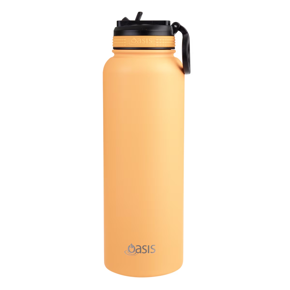Oasis Stainless Steel Double Wall Insulated Challenger Sports Bottle 1.1L - Neon Orange-1