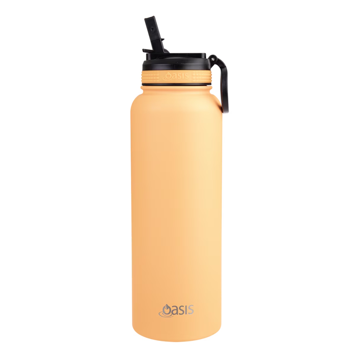 Oasis Stainless Steel Double Wall Insulated Challenger Sports Bottle 1.1L - Neon Orange-2