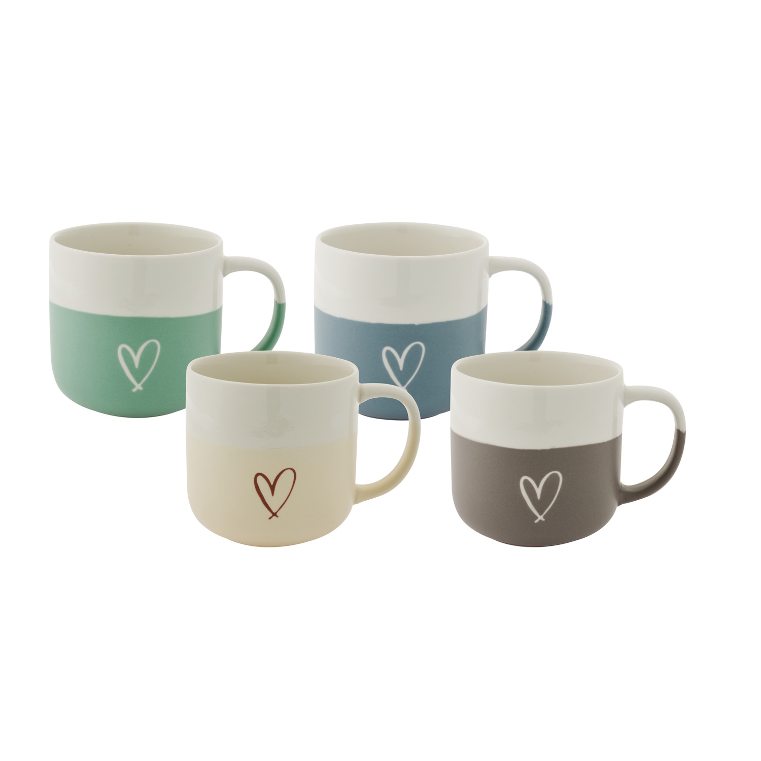 Bundanoon Classic Mug 400ml, Set of 4 - Hearts-2