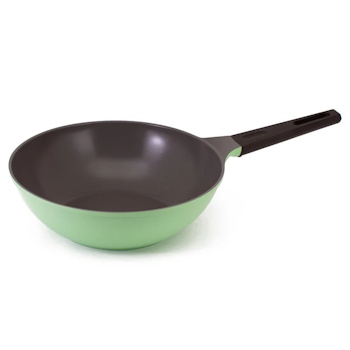 Neoflam Amie 30cm Wok Pan Induction Apple Green