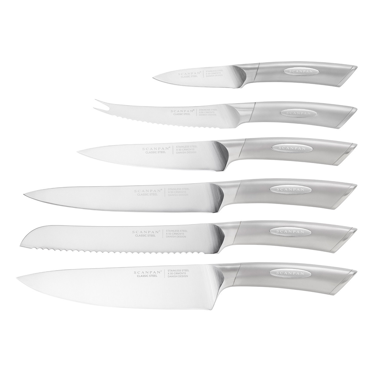 Scanpan Classic Steel 7 Piece Knife Block Set-3