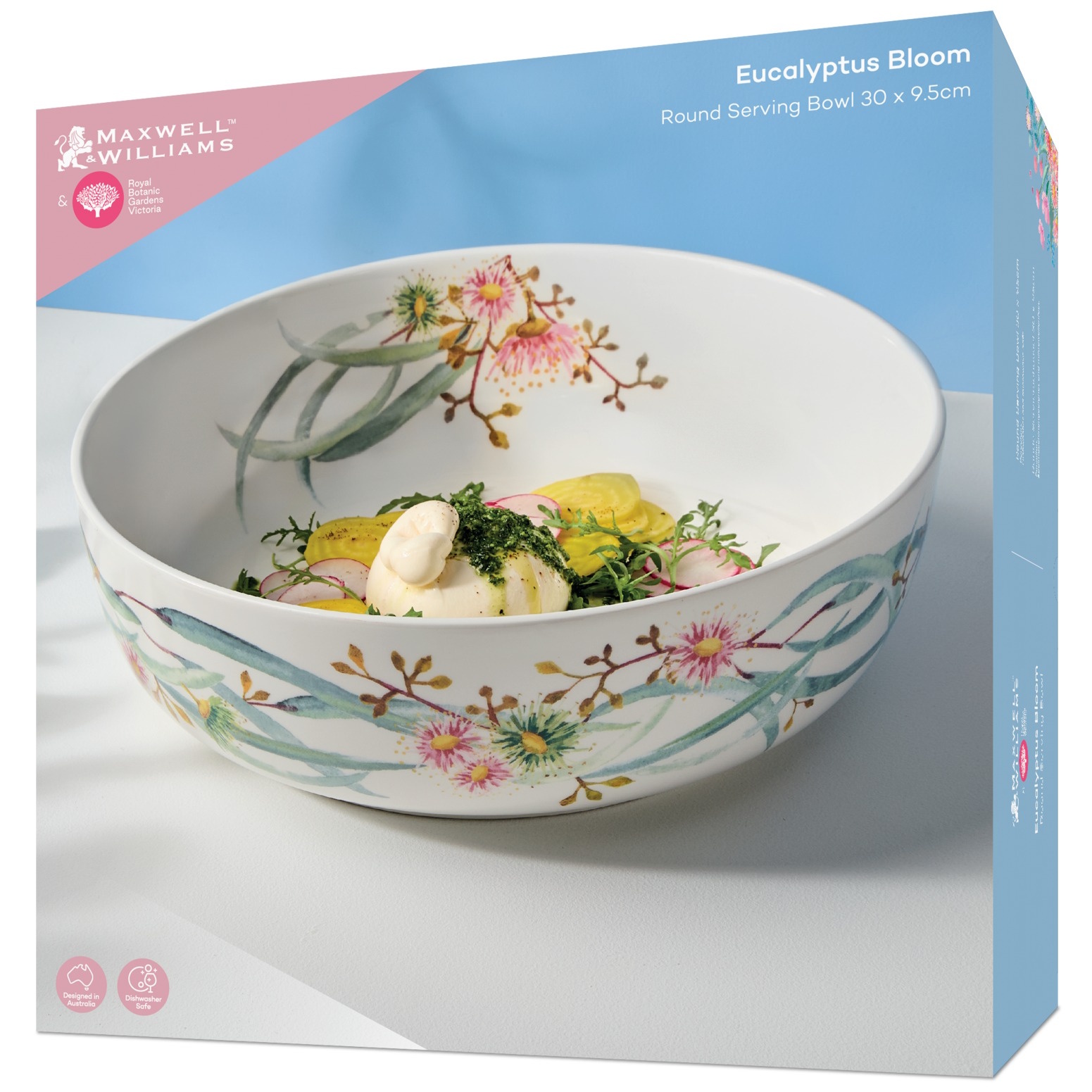 Maxwell & Williams Royal Botanic Gardens Eucalyptus Bloom Round Serving Bowl 30x9.5cm-2