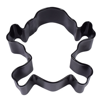 Skull & Crossbones Cookie Cutter 9cm (Black)