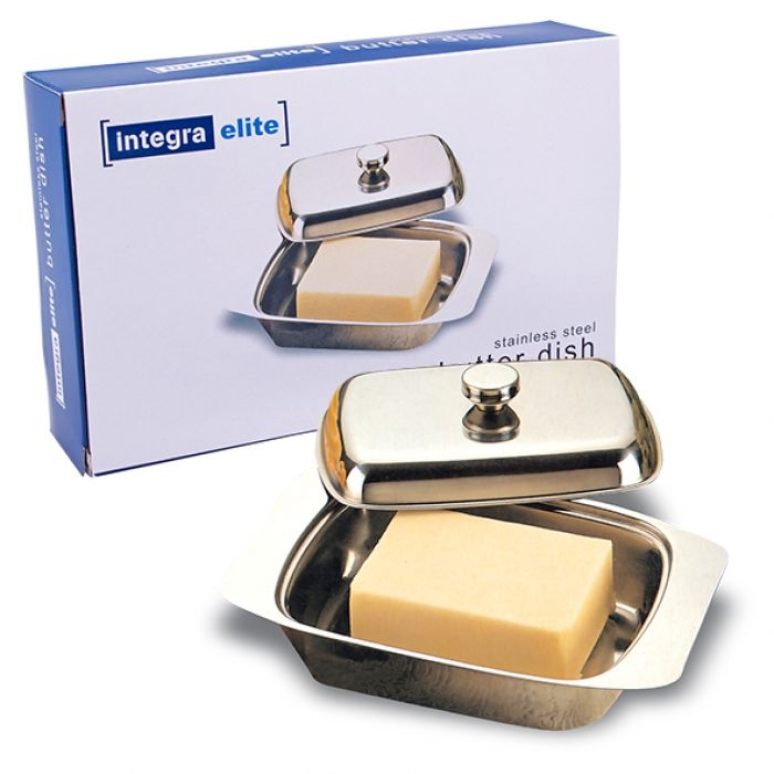 Integra 18/8 Stainless Steel Butter Dish Keeper Server with Cover-1