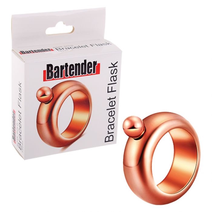 Bartender Stainless Steel Bracelet Flask 100ml - Rose Gold-1