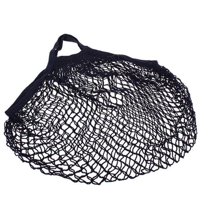 Sachi Cotton String Bag Short Handle - Navy-1