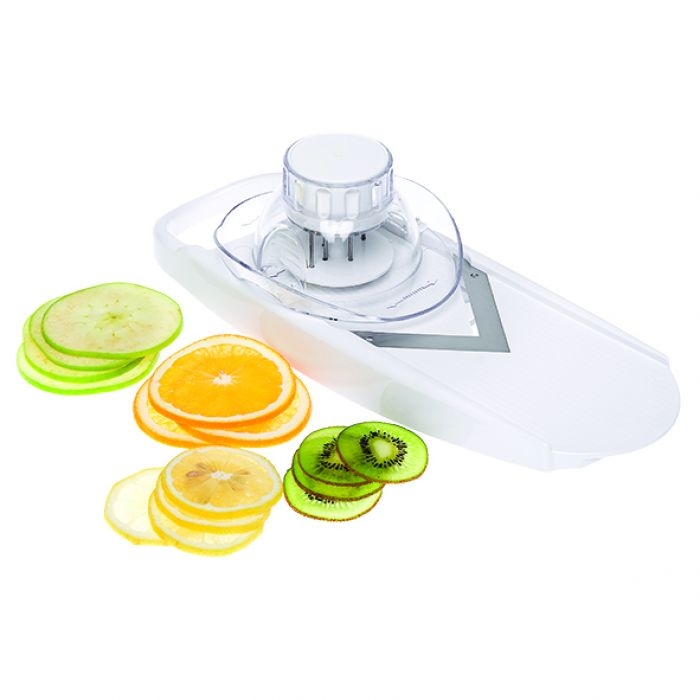 Appetito Dial-a-slice Adjustable V-slicer - White-3