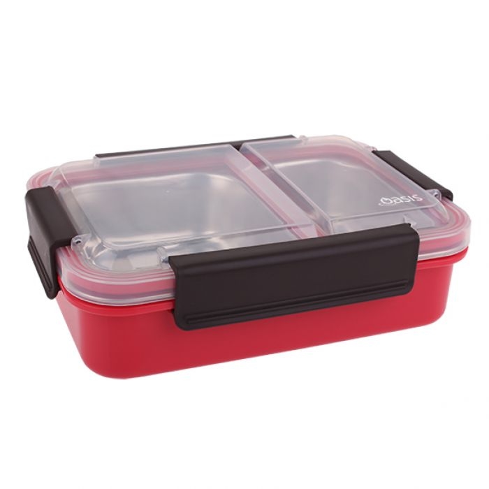 Oasis Stainless Steel 2 Compartment Lunch Box 23 X 16.5 X 7cm - Watermelon-1