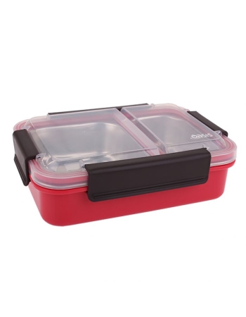 Oasis Stainless Steel 2 Compartment Lunch Box 23 X 16.5 X 7cm - Watermelon