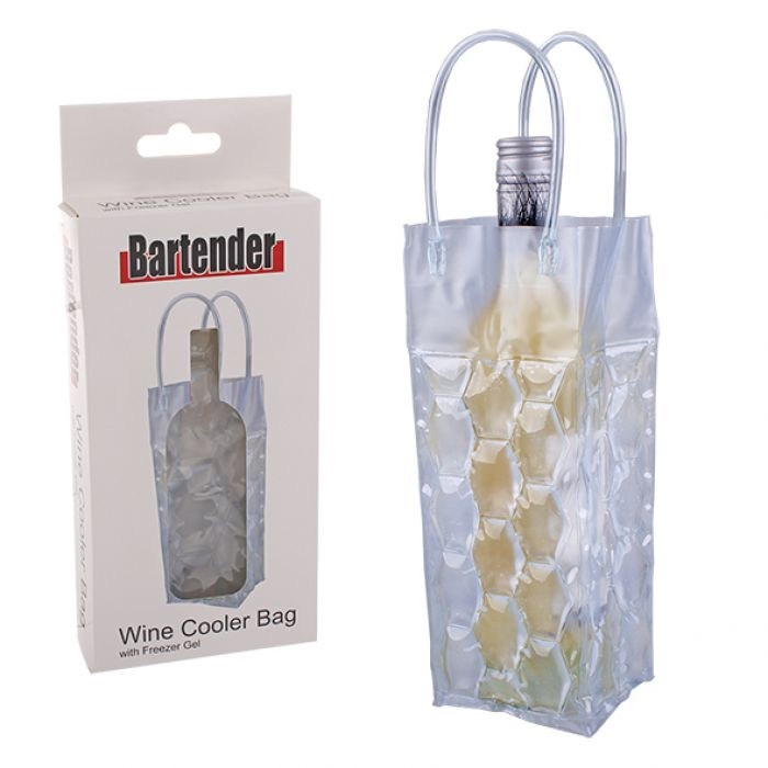 Bartender Wine Cooler Bag With Gel - Clear-1