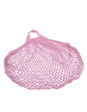 Sachi Cotton String Bag Short Handle - Pastel Pink