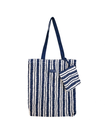 Sachi Re-usable Cotton Shopping Bag 43 X 36cm Stripe