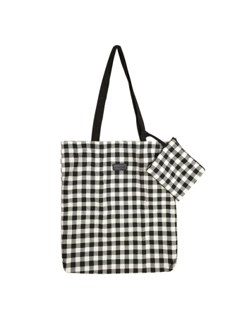 Sachi Re-usable Cotton Shopping Bag 43 X 36cm Checks