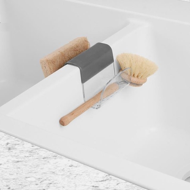 Spectrum "Cora" Sponge & Brush Sink Saddle - Grey-4