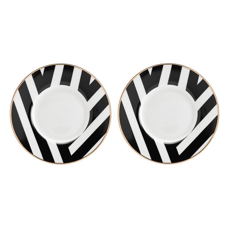Mikasa Luxe Deco 2pc Fine China Tea Cup & Saucer Set - Geo Pattern, 250ml-4