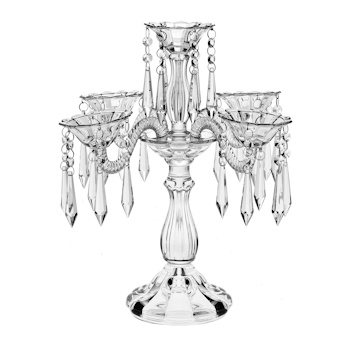 Bohemia Crystal Candle holder 5 arm w/prisms