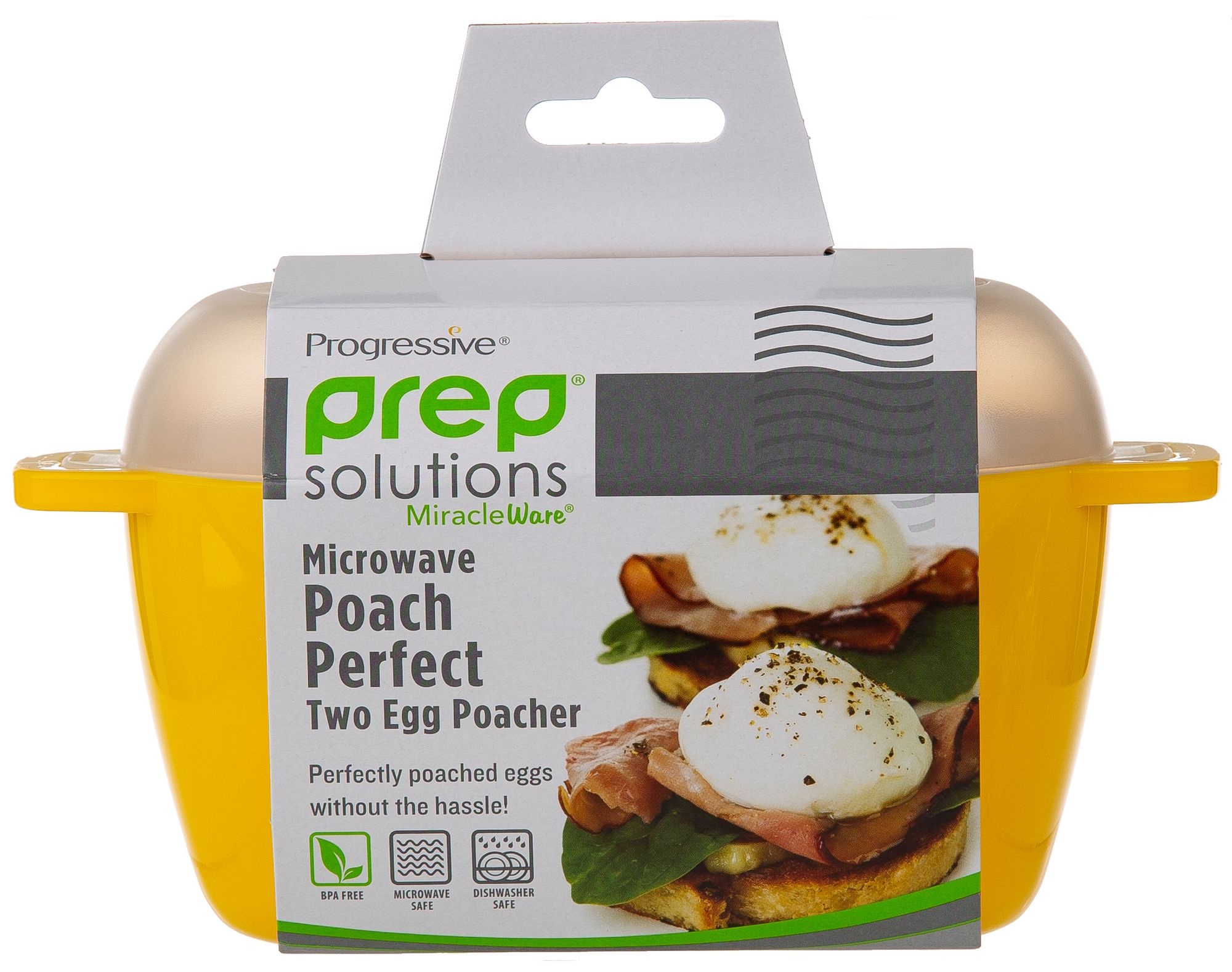 Progressive Prep Solutions Microwave Poach Perfect 2 Egg Cooker-3