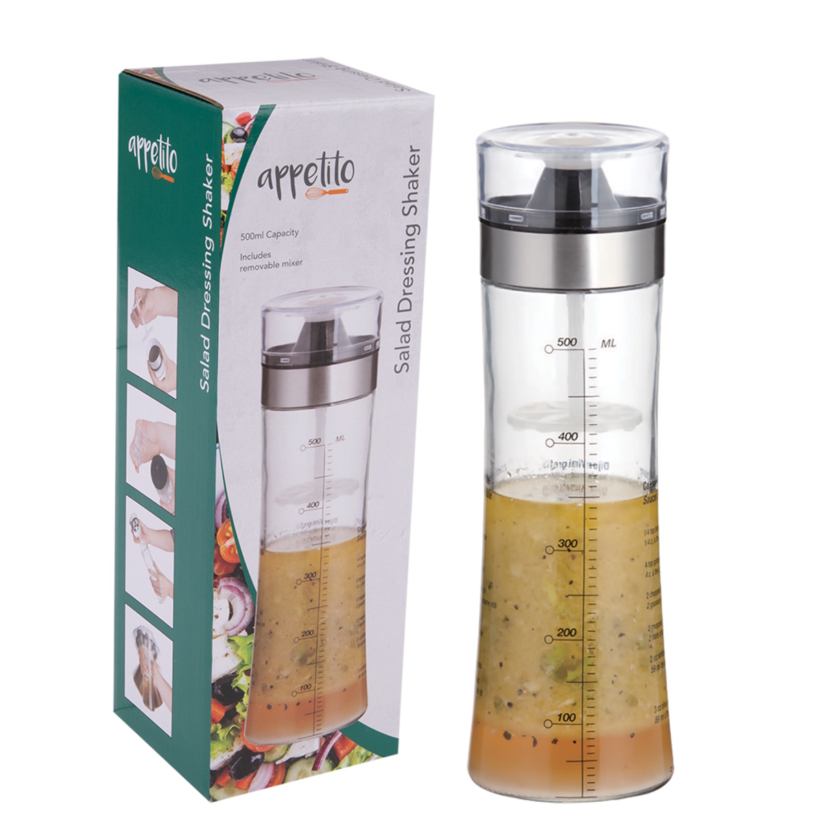 Appetito Salad Dressing Shaker 500ml-1