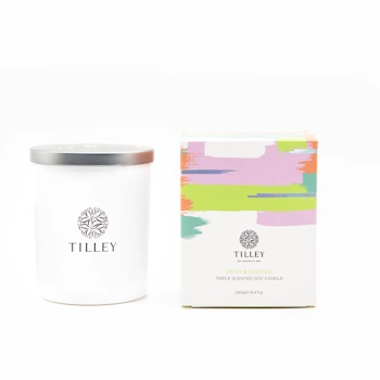 Tilley Pear & Freesia 240g Scented Soy Candle
