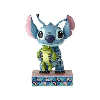 Jim Shore Disney Traditions - Stich With Frog Personality Pose
