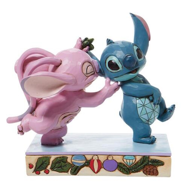 Jim Shore Disney Traditions - Lilo & Stitch Angel & Stitch - Mistletoe Kisses-3