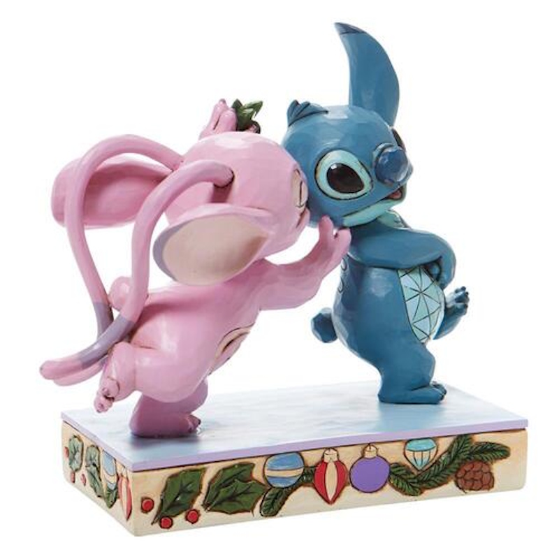 Jim Shore Disney Traditions - Lilo & Stitch Angel & Stitch - Mistletoe Kisses-4
