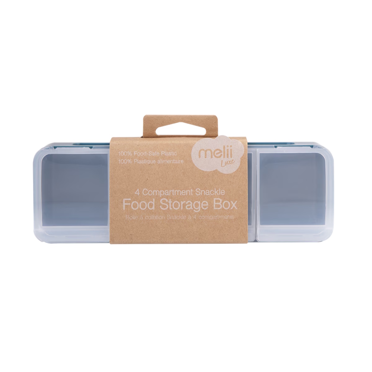 Melii Luxe 4 Compartment Snackle Box - Blue-3