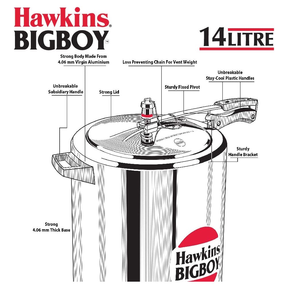 Hawkins Bigboy Pressure Cooker 14L- BB14-3