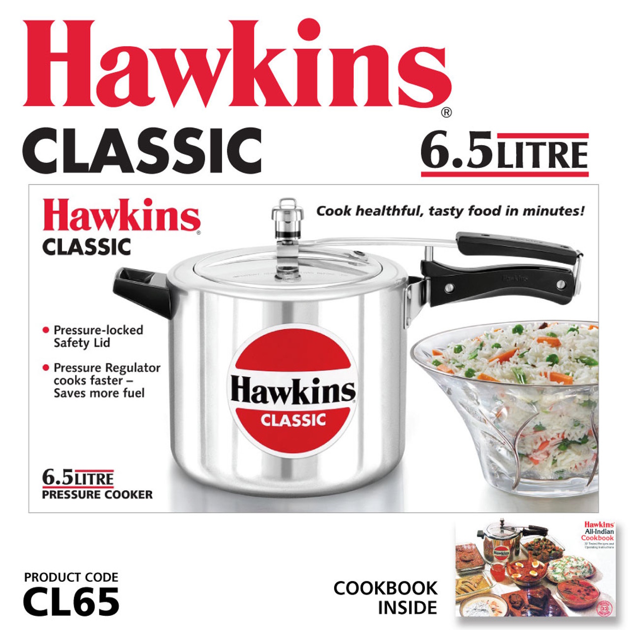 Hawkins Cooker - Classic New - Aluminium 6.5L- CL65-4