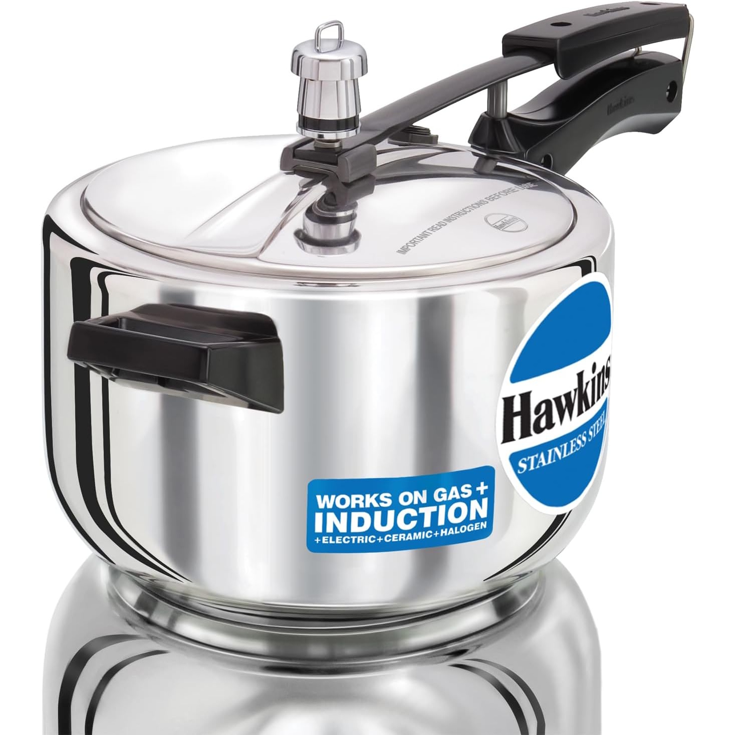 Hawkins Stainless Steel 4 Litre Pressure Cooker - Induction - HSS40-1