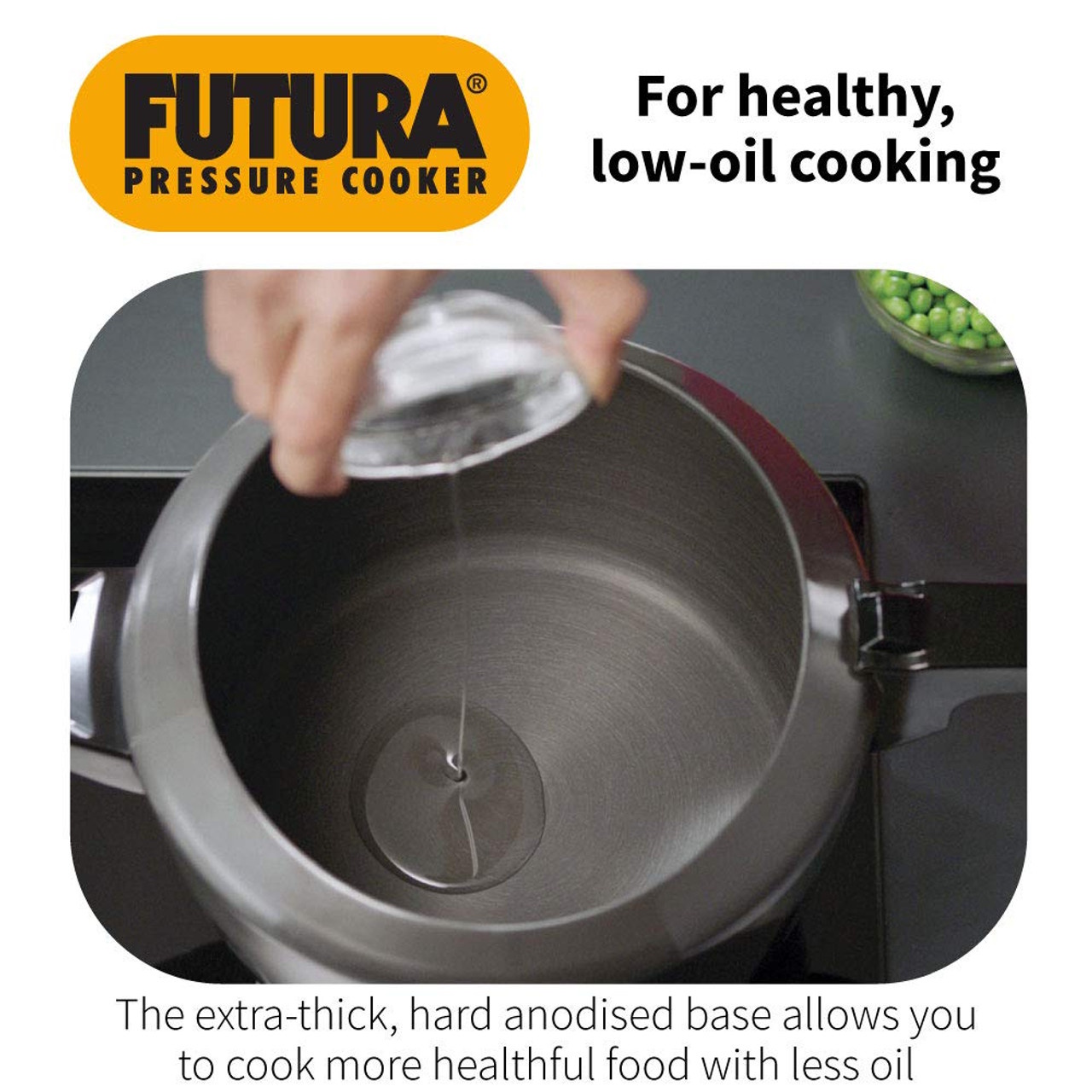 Hawkins Futura Hard Anodised 5 Litre Pressure Cooker - FP50-3