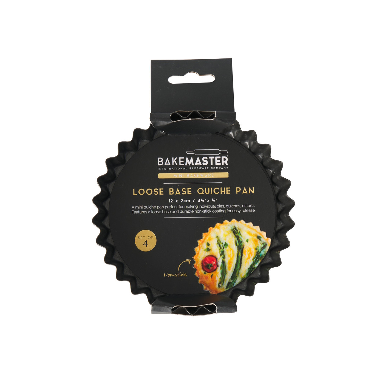 Bakemaster Mini Quiche Pan Set of 4 12x2cm-4