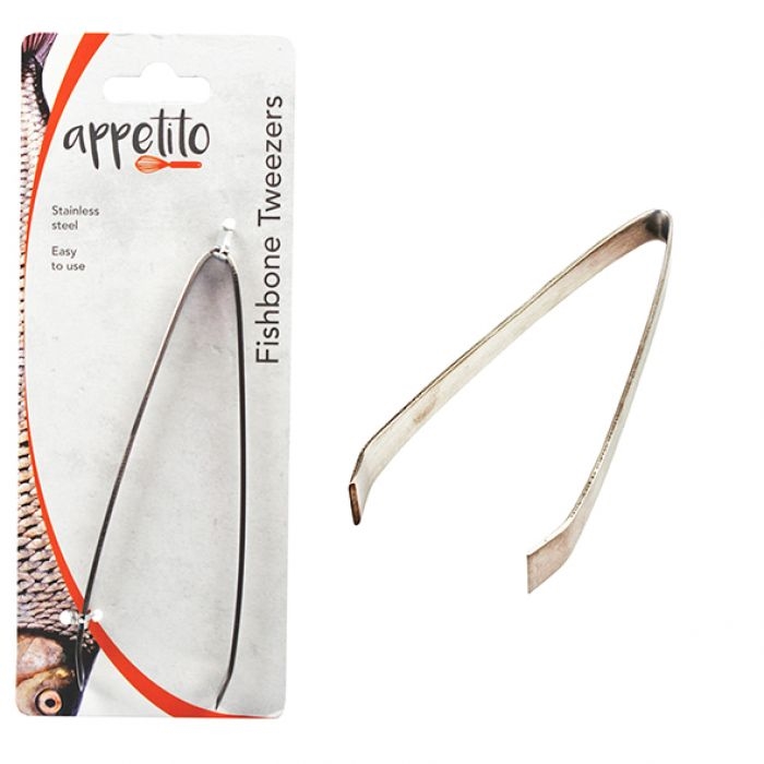 Appetito Stainless Steel Fish Bone Tweezers-1