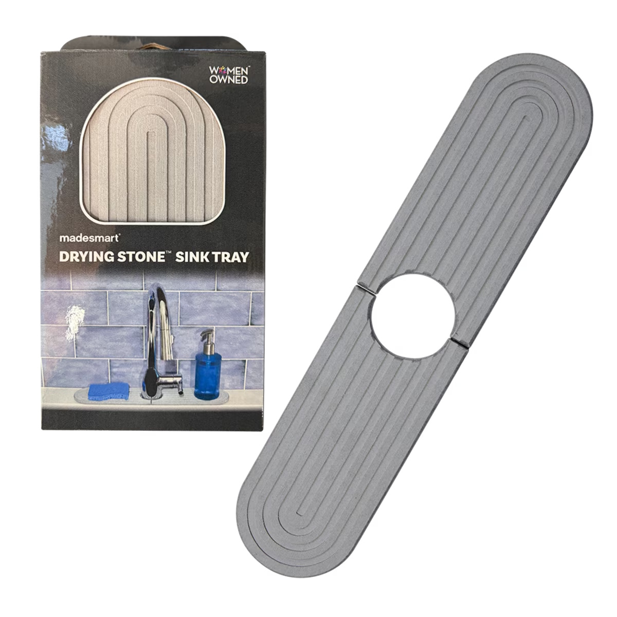 Madesmart Drying Stone Small Sink Tray 2 Piece Set-1