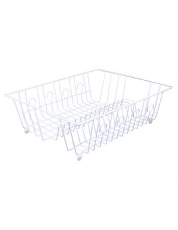 D.line Plastic Wire Small Dish Drainer 35.5x32x13cm - White
