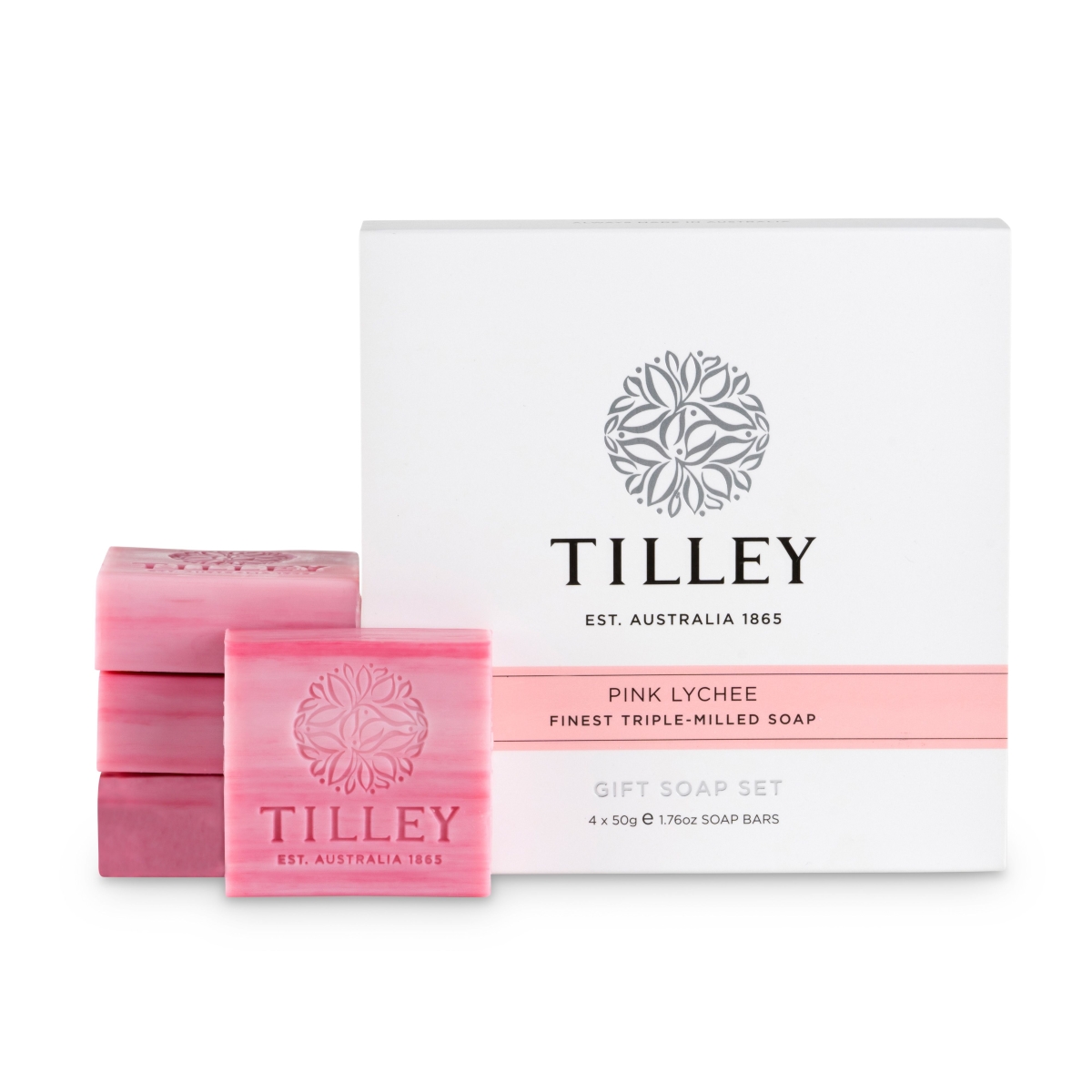 Tilley Gift Soap Set Pink Lychee 4 x 50g-3